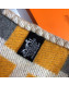 Hermes Wool Cashmere H Checker Blanket 180x135cm Yellow 2019