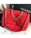 Chanel 19 Quilted Jersey Maxi Flap Bag AS1162 Red 2019