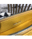 Chanel Gabrielle Clutch on Chain/Mini Bag in Grained Leather A94505 Yellow 2019