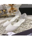 Chanel Patent Calfskin Open Shoe/Pumps G38571 White 2021