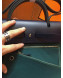 Hermes Herbag 31cm PM Double-Canvas Shoulder Bag Dark Green/Night Blue
