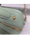 Chanel Grained Calfskin Long Vanity Case Top Handle Bag AS0988 Green 2019
