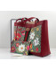 Gucci Ophidia GG Flora Medium Tote 547947 Red 2019