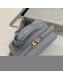 Chanel Grained Calfskin Long Vanity Case Top Handle Bag AS0988 Light Grey 2019