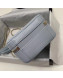 Chanel Grained Calfskin Long Vanity Case Top Handle Bag AS0988 Light Grey 2019