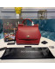 Dolce&Gabbana Classic Medium Sicily Palm-Grained Leather Top Handle Bag Red
