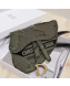 Dior Saddle Belt Bag in Camouflage Embroidered Canvas Bag Green 2019