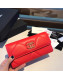 Chanel 19 Goatskin Long Flap Wallet AP0955 Bright Red 2019