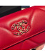 Chanel 19 Goatskin Long Flap Wallet AP0955 Dark Red 2019