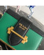 Prada Cahier Calf Leather Bag 1BH018 Green 2019