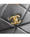 Chanel Maxi Quilted Lambskin Small Flap Bag with Top Handle Bag A92236 Black 2019