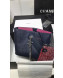 Chanel Eyelet Calfskin Drawstring Bucket Bag AS0304 Blue 2019