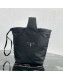 Prada Nylon Drawing Bucket Bag Black 2019