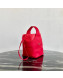 Prada Nylon Drawing Bucket Bag Red 2019