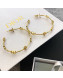 Dior Star Crystal Charm Hoop Earrings Gold 2019