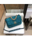 Chanel 19 Tweed Small Flap Bag AS1160 Dark Blue 2019