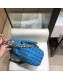 Chanel 19 Houndstooth Wool Tweed Large Flap Bag AS1161 Bright Blue 2019