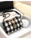 Chanel 19 Houndstooth Tweed Flap Bag and Coin Purse Black/White 2019