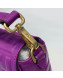 Fendi Baguette Large FF Logo Lambskin Flap Bag Purple 2019