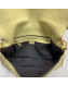 Fendi Baguette Large FF Logo Lambskin Flap Bag Light Yellow 2019