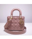 Dior Lady Dior Bag 20cm in Cannage Lambskin Light Pink 2019