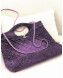 CChanel 31 Denim Medium Shopping Bag AS1407 Purple/Black 2020