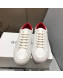 Givenchy White Calf Leather Sneaker Red 2019