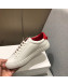 Givenchy White Calf Leather Sneaker Red 2019