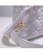 Dior Lady Dior Bag 20cm in Cannage Lambskin White 2019