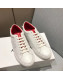 Givenchy 1952 White Calf Leather Sneaker Red 2019