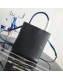 Prada Double Crocodile and Leather Bucket Bag 1BA212 Black/Blue 2019