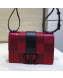 Dior 30 Montaigne Flap Bag in Sequins Check Embroidered Calfskin Red 2019
