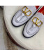 Valentino VLogo Calfskin Flat Loafers White 2019