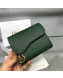 Dior Saddle Grained Calfskin Mini Flap Wallet Green 2019