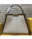 Fendi Peekaboo X-Lite Large Bag in Perforated Leather White 2019