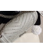 Chanel Pearl Chevron Calfskin Medium Boy Flap Bag A67086 White/Silver 2020