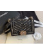 Chanel Pearl Chevron Calfskin Small Boy Flap Bag A67085 Black 2020