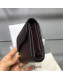 Dior Saddle Grained Calfskin Mini Flap Wallet Dark Brown 2019