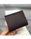 Dior Saddle Grained Calfskin Mini Flap Wallet Dark Brown 2019