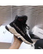 Balenciaga Triple S x Nike Stretch Knit High-top Lace-up Sneakers Black 03 2019 (For Women and Men)