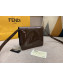 Fendi Karligraphy FF Button Flap Bag in Patent Leather Brown 2019