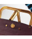 Valentino Supervee Calfskin Maxi-Logo Crossbody Bag 1011L Burgundy/Gold 2020
