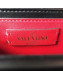 Valentino Supervee Calfskin Maxi-Logo Crossbody Bag 1011S Burgundy/Gold 2020