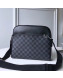 Louis Vuitton Men's Dayton Reporter PM Shoulder Bag Damier Graphite Canvas N41408 2019