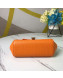 Bottega Veneta Grained Calfskin Mini BV Angle Chain Bag Orange 2019