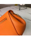 Bottega Veneta Grained Calfskin Mini BV Angle Chain Bag Orange 2019