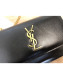 Saint Laurent Sunset Chain Wallet in Toothpick Grained Leather 452157 Black/Gold 2019