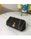 Bottega Veneta Grained Calfskin Mini BV Angle Chain Bag Black 2019