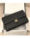 Chanel Quilted Grained Calfskin Flap Clutch A57650 Black 2019