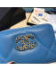 Chanel 19 Goatskin Zipped Coin Purse AP0949 Blue 2019